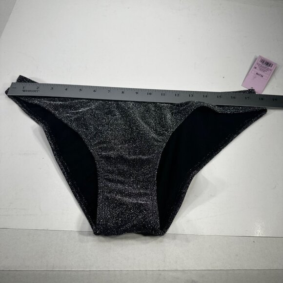 Wild Fable Women's Size XL 16 Swim Bikini Bottom Black Silver Metallic New - Picture 8 of 10